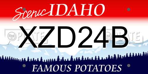 XZD24B Idaho License Plate