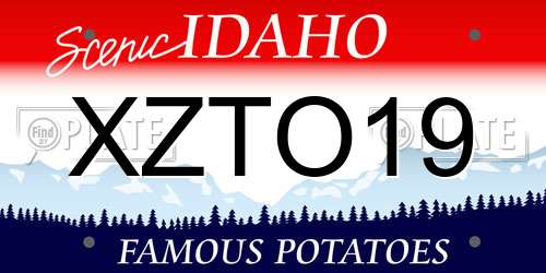 XZTO19 Idaho License Plate