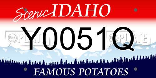Y0051Q Idaho License Plate