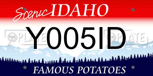 Y005ID Idaho License Plate