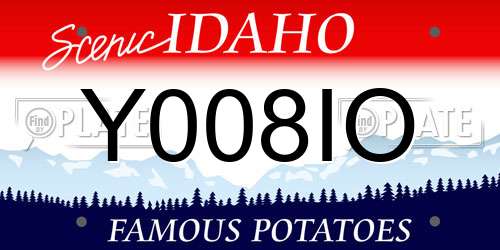Y008IO Idaho License Plate