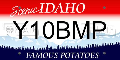 Y10BMP Idaho License Plate