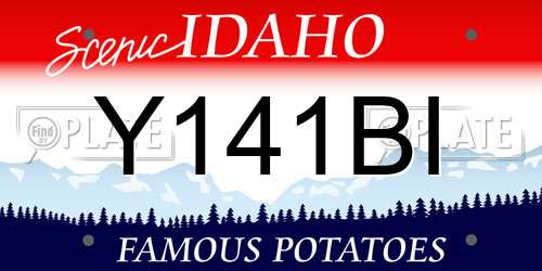Y141BI Idaho License Plate