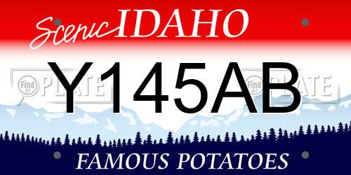 Y145AB Idaho License Plate