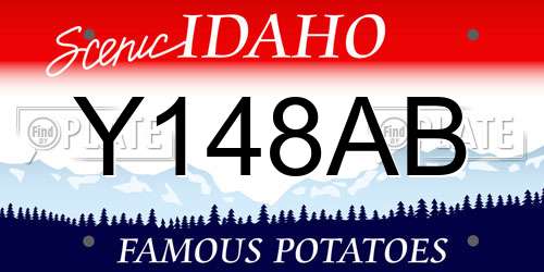 Y148AB Idaho License Plate