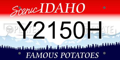 Y2150H Idaho License Plate