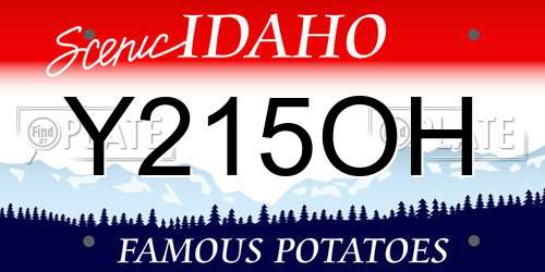 Y215OH Idaho License Plate