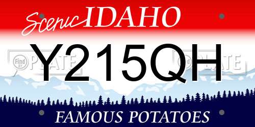 Y215QH Idaho License Plate
