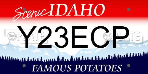 Y23ECP Idaho License Plate