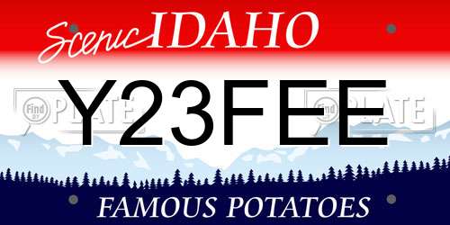 Y23FEE Idaho License Plate