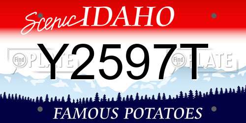 Y2597T Idaho License Plate