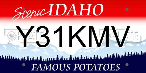 Y31KMV Idaho License Plate