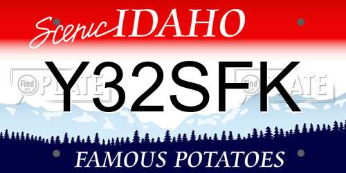 Y32SFK Idaho License Plate