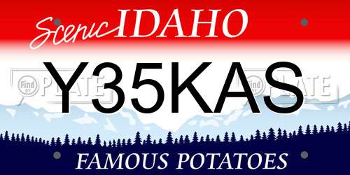 Y35KAS Idaho License Plate