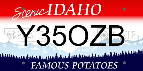 Y35OZB Idaho License Plate