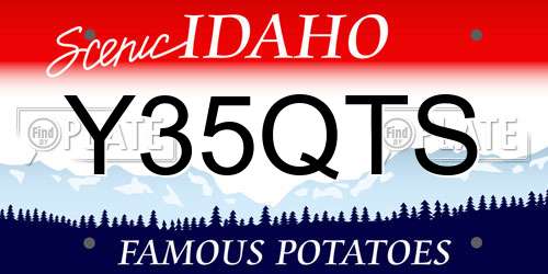 Y35QTS Idaho License Plate