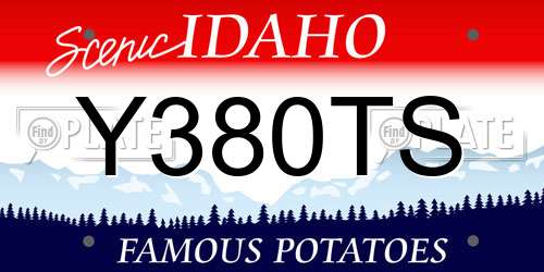 Y380TS Idaho License Plate