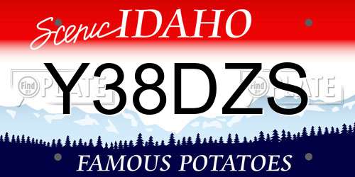 Y38DZS Idaho License Plate
