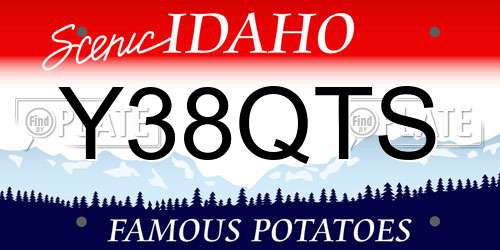 Y38QTS Idaho License Plate