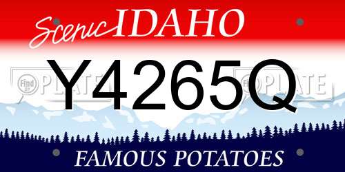 Y4265Q Idaho License Plate