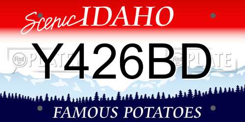 Y426BD Idaho License Plate
