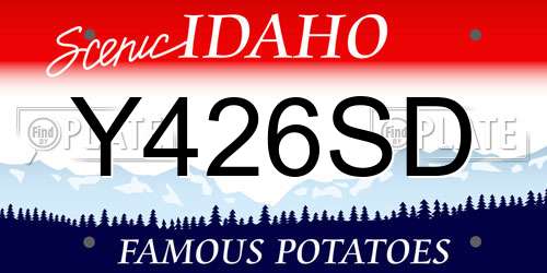 Y426SD Idaho License Plate