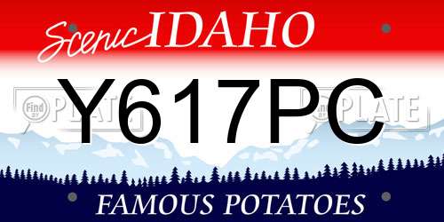 Y617PC Idaho License Plate