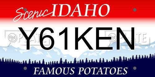 Y61KEN Idaho License Plate