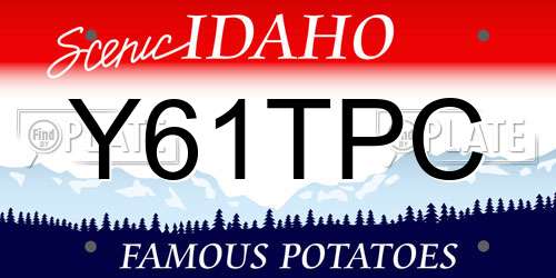 Y61TPC Idaho License Plate