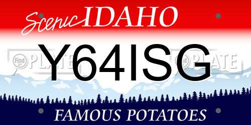 Y64ISG Idaho License Plate
