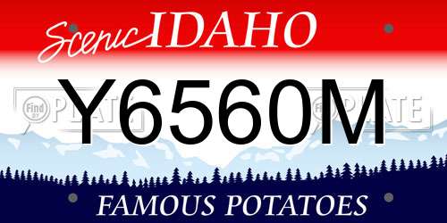 Y6560M Idaho License Plate