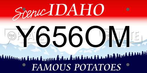 Y656OM Idaho License Plate