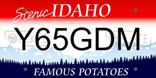 Y65GDM Idaho License Plate