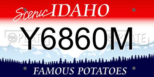 Y6860M Idaho License Plate