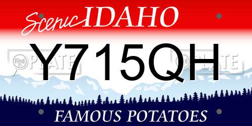 Y715QH Idaho License Plate