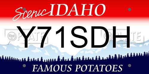 Y71SDH Idaho License Plate