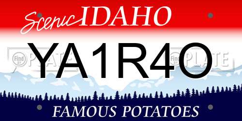 YA1R4O Idaho License Plate
