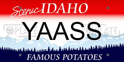 YAASS Idaho License Plate