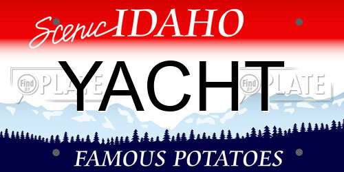 YACHT Idaho License Plate