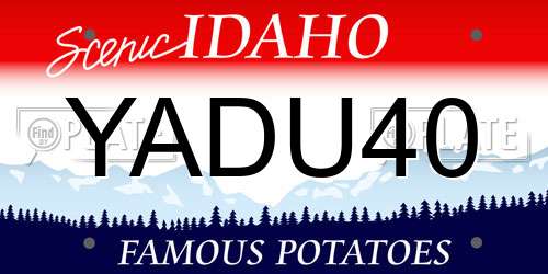 YADU40 Idaho License Plate