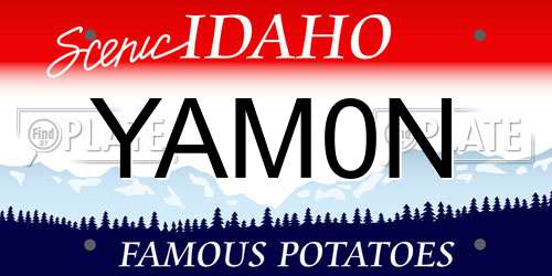YAM0N Idaho License Plate