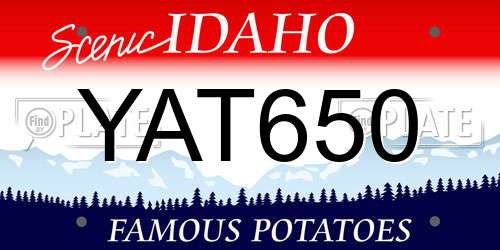 YAT650 Idaho License Plate