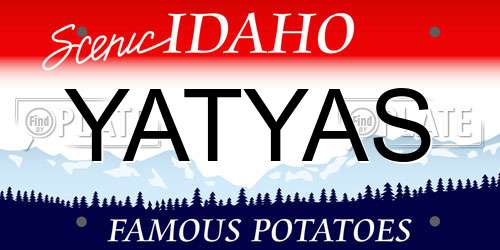 YATYAS Idaho License Plate