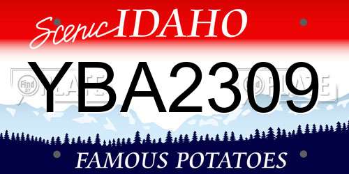 YBA2309 Idaho License Plate
