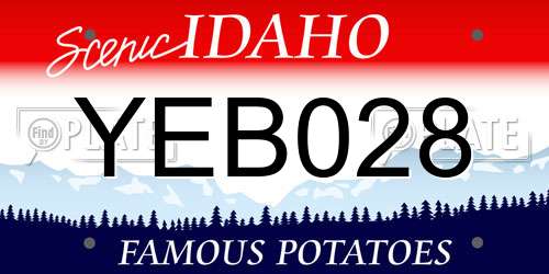 YEB028 Idaho License Plate