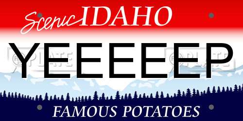 YEEEEEP Idaho License Plate