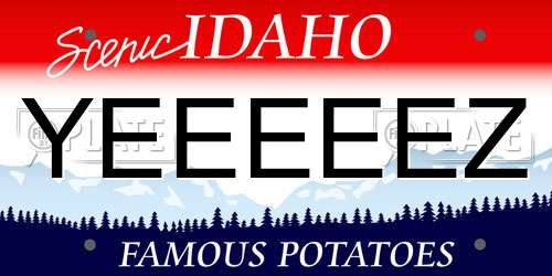 YEEEEEZ Idaho License Plate