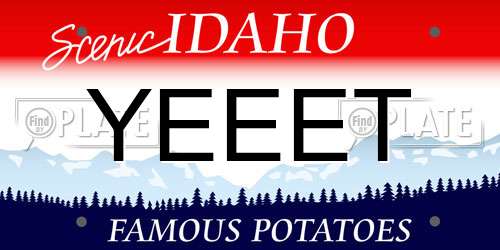 YEEET Idaho License Plate