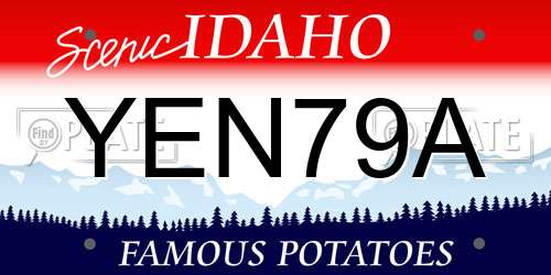 YEN79A Idaho License Plate