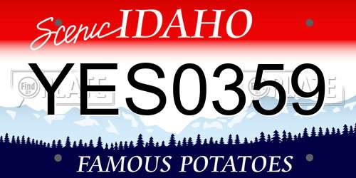 YES0359 Idaho License Plate